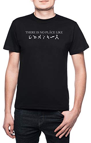 Stargate - There is No Place Like Earth Herren T-Shirt Rundhals Schwarz Kurzarm Größe XL Men's Black X-Large Size XL von Erido