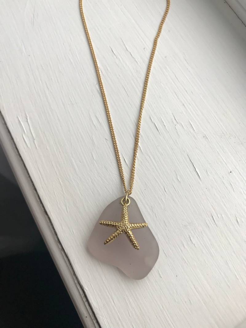 Lila Seestern Halskette Lila Seestern Halskette von ErieGlassShop