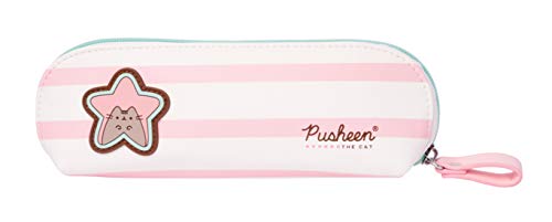 Grupo Erik Unisex Kinder Trousse Pusheen Rose Collection Reisezubehör- Brustbeutel, Streifen, 9 x 22,5 x 5 cm von Grupo Erik