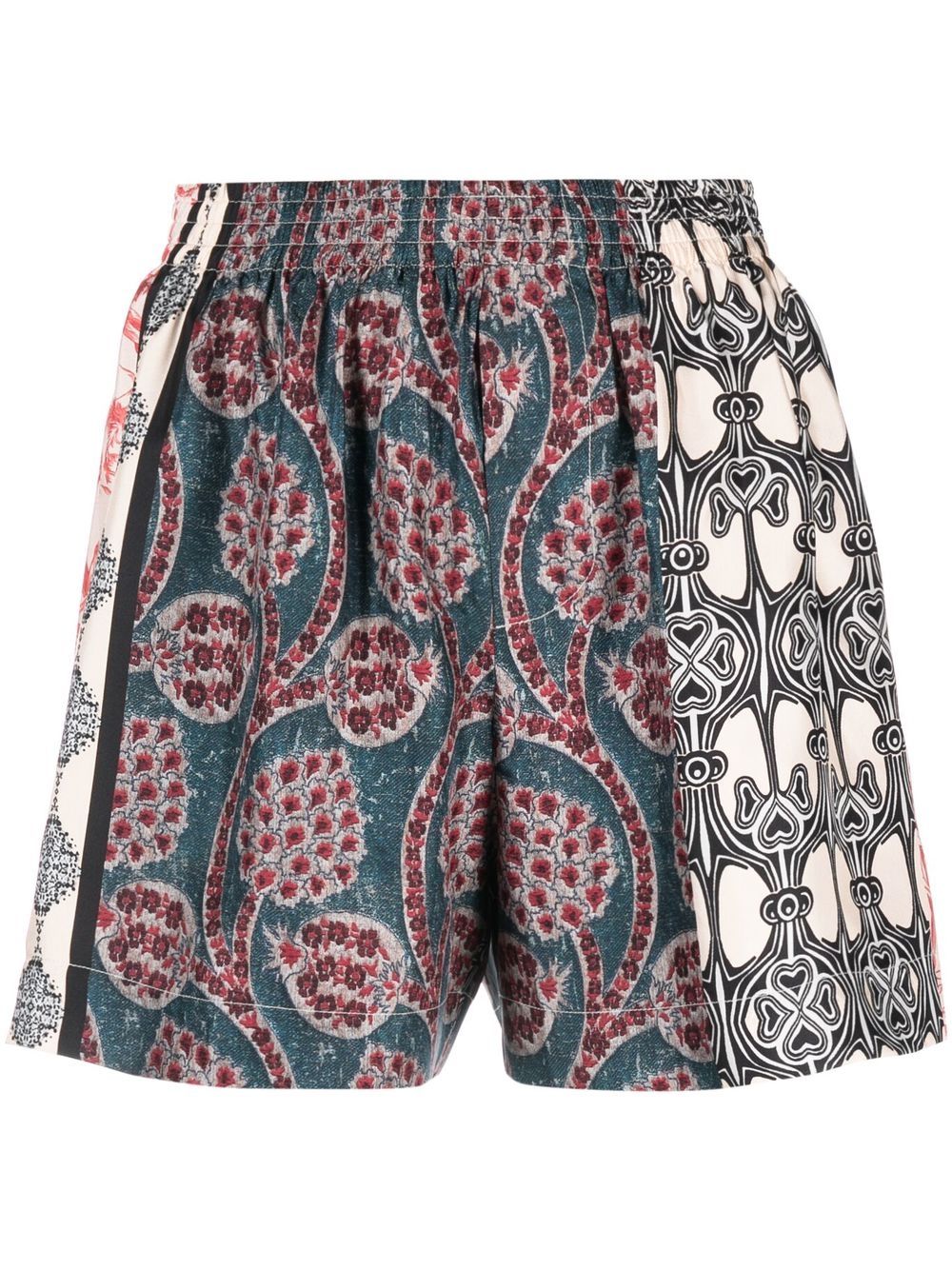 Erika Cavallini Shorts aus Seide mit Print - Blau von Erika Cavallini