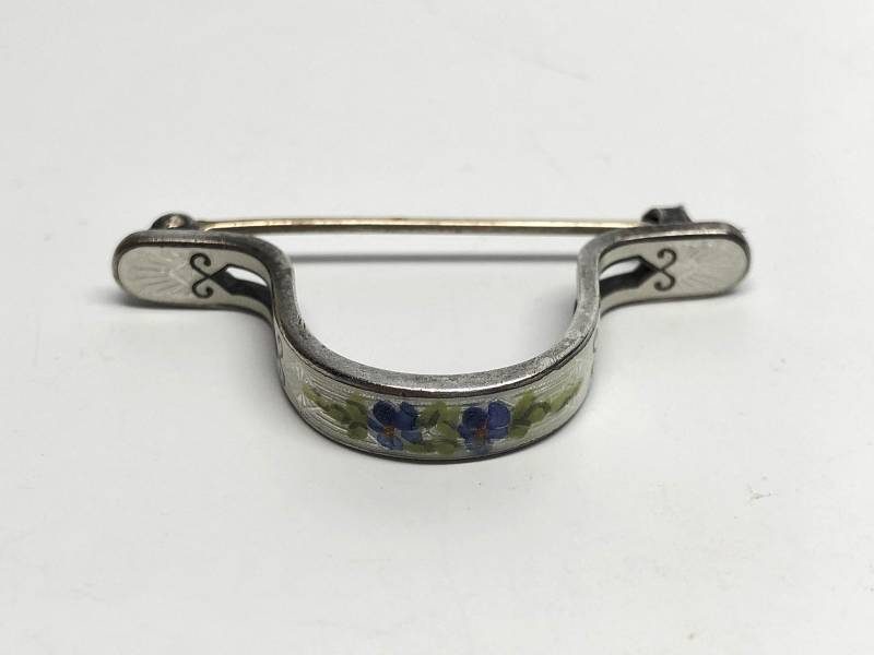 Emaille Corsage Pin Brosche, Blaue Blumen Weiße Emaille, Sterling Silber, Antik, Hochzeit Emaille Corsage Pin Brosche, Blaue Blumen Weiße Emaille, Sterling Silber, Antik, Hochzeit von ErikaAndFriends