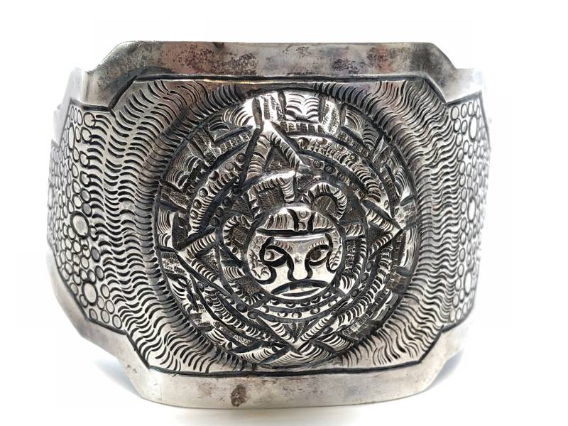 Handgemachtes Armband Mit Azteken-Kalender, Gestempelt, Geätzt, Sterlingsilber, Antik, 20 cm, #br314 Handgemachtes Armband Mit Azteken-Kalender, Gestempelt, Geätzt, Sterlingsilber, Antik, 20 cm, #br314 von ErikaAndFriends