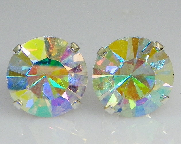 3mm - 8mm Crystal Ab Regenbogen Sterling Silber Ohrringe Mit Swarovski Kristallen | Geschenkbox Enthalten 3mm - 8mm Crystal Ab Regenbogen Sterling Silber Ohrringe Mit Swarovski Kristallen | Geschenkbox Enthalten von ErikasDelights
