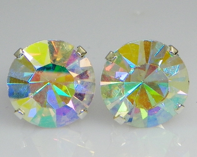 3mm - 8mm Crystal Ab Regenbogen Sterling Silber Ohrringe Mit Swarovski Kristallen | Geschenkbox Enthalten 3mm - 8mm Crystal Ab Regenbogen Sterling Silber Ohrringe Mit Swarovski Kristallen | Geschenkbox Enthalten von ErikasDelights