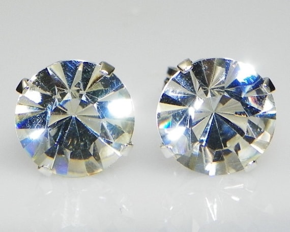 3mm - 8mm Crystal Diamond Sterling Silber Ohrringe Mit Swarovski Kristallen | Geschenkbox Enthalten 3mm - 8mm Crystal Diamond Sterling Silber Ohrringe Mit Swarovski Kristallen | Geschenkbox Enthalten von ErikasDelights