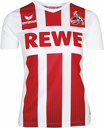 Erima 1. FC KÖLN Heimtrikot 2017/2018 für Damen in weiß/rot, Größe: 38 von Erima