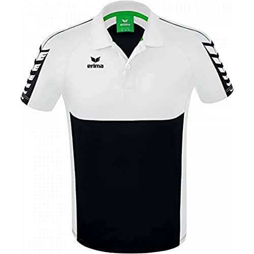 Erima Herren Six Wings Sport Polohemd, Schwarz/Weiß, 3XL EU von Erima