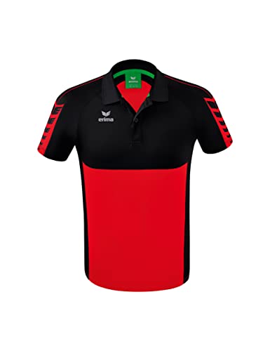 Erima Herren Six Wings Sport Polohemd, rot/schwarz, 3XL von Erima