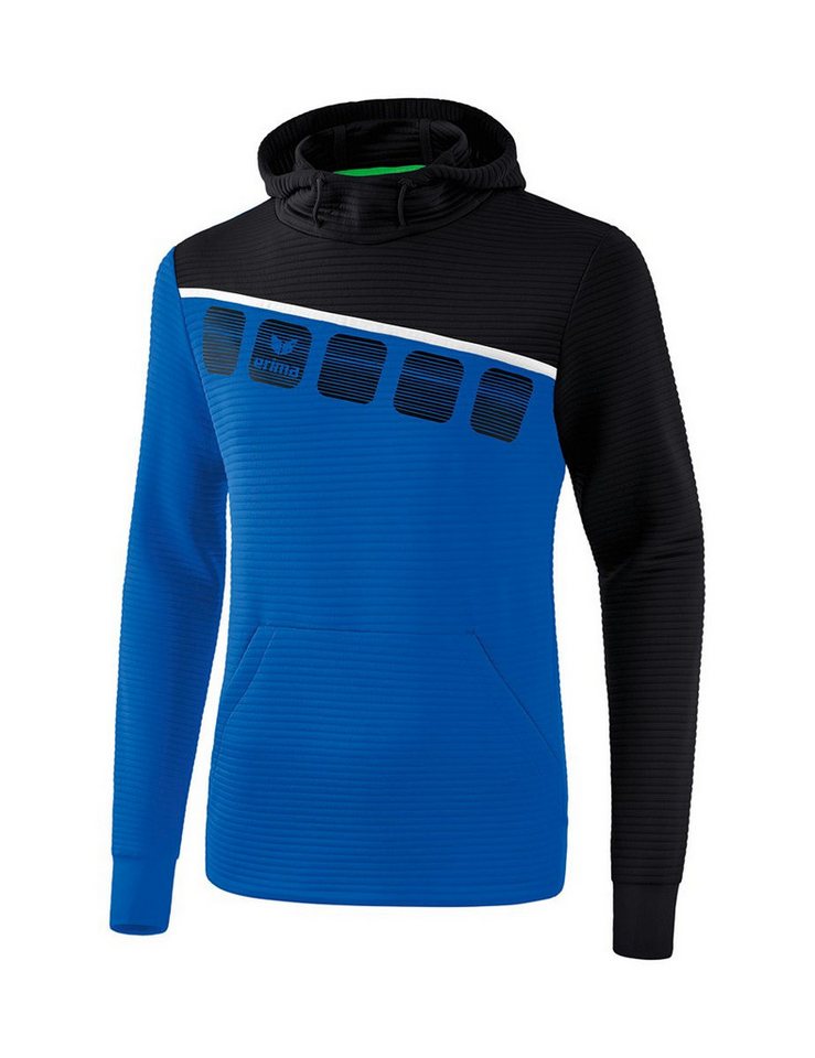 Erima Kapuzenpullover Hoodie 5-C 2019 blau/schwarz/weiss Herren von Erima