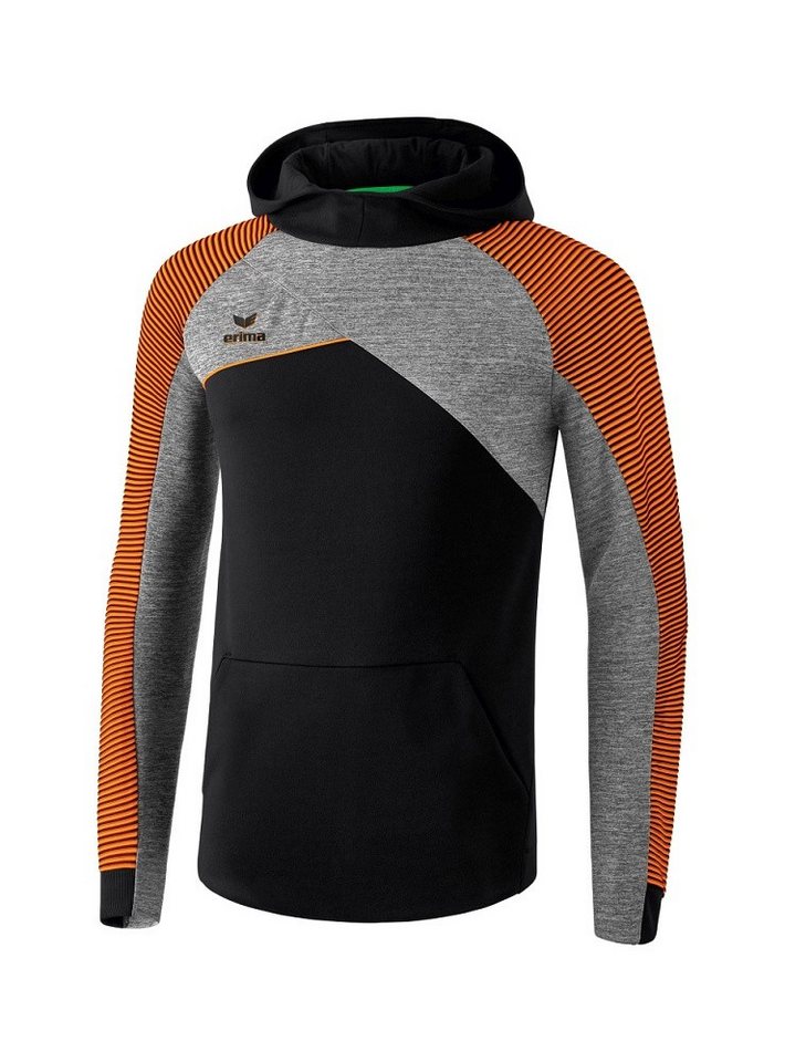 Erima Kapuzenpullover Hoodie Premium One 2.0 schwarz/grau/orange Herren von Erima