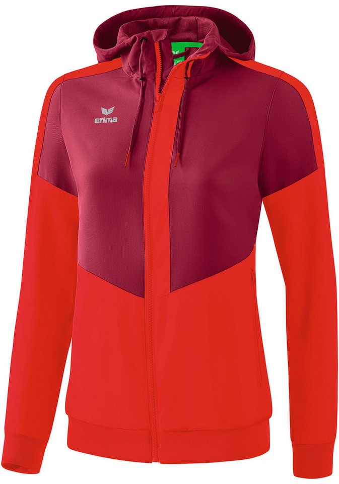 Erima Präsentationsanzug Damen Squad Tracktop Jacke mit Kapuze von Erima