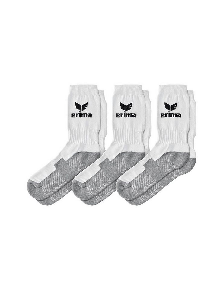 Erima Sportsocken Crew Logo weiss/grau 3er von Erima