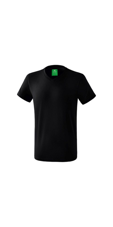 Erima T-Shirt Basic Style (100% Baumwolle, V-Ausschnitt) schwarz Herren von Erima