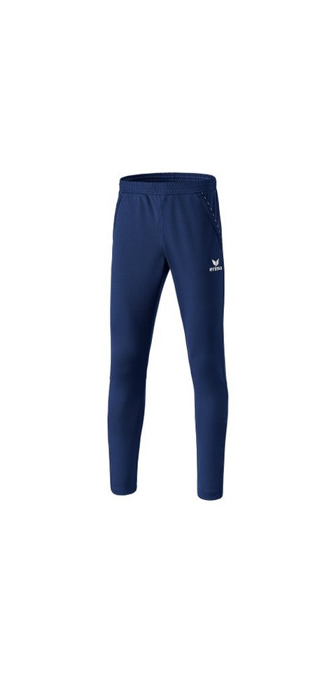 Erima Trainingshose Pant Stripe 2.0 (mit Wadeneinsatz & Piping) lang navyblau Herren von Erima
