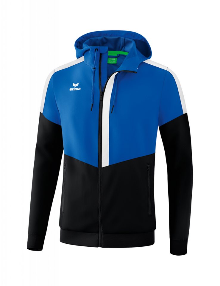 Erima Trainingsjacke Squad Tracktop Jacke mit Kapuze royal/schwarz/weiss Herren von Erima