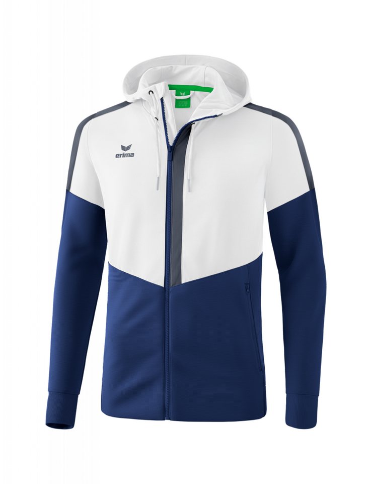Erima Trainingsjacke Squad mit Kapuze weiss/navy/grau Herren Erima Trainingsjacke Squad mit Kapuze weiss/navy/grau Herren von Erima