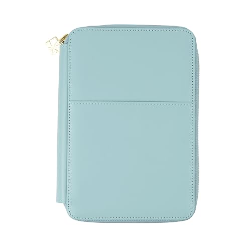 Erin Condren Premium Planny Pack, Eukalyptus-veganes Leder, Reißverschluss-Design, Mehrzweck-Reißverschlusstasche für Planungsbedarf, Schul- und Bürobedarf, Make-up, Technik und mehr von Erin Condren