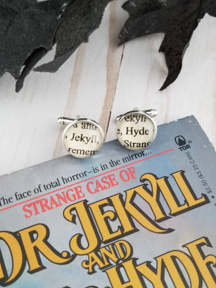 Jekyll Und Hyde Buchseite Manschettenknöpfe/ Manschettenknöpfe von ErinCaseyCrafts
