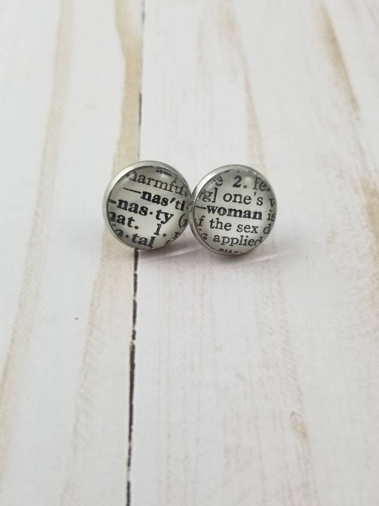 Nasty Woman Buch Seite Ohrstecker von ErinCaseyCrafts