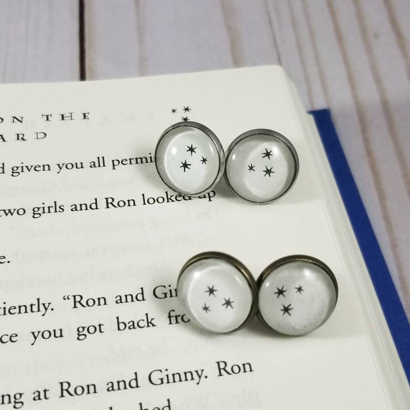 stars Book Page Ohrringe - 14mm von ErinCaseyCrafts