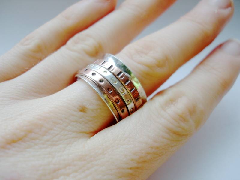 sterling Und Kupfer Spinner Ring Größe 6, 5 sterling Und Kupfer Spinner Ring Größe 6, 5 von ErinDeLargy