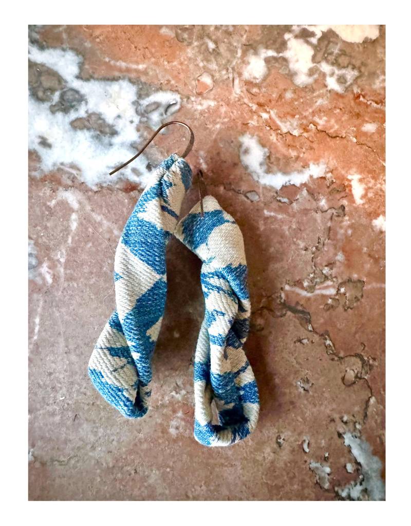 Upcycled Denim Stoff Ohrringe von ErinElsie