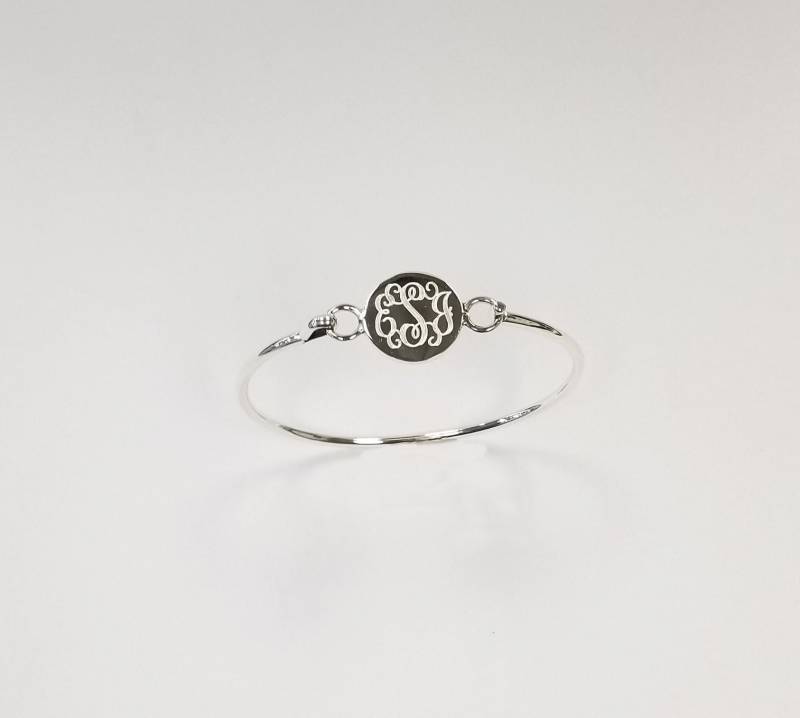 sterling Silber Kinder | 5 Bis 8 Jahre Alt, Monogramm Armbänder - 15, 5 cm Armreif von ErinSilverCraft