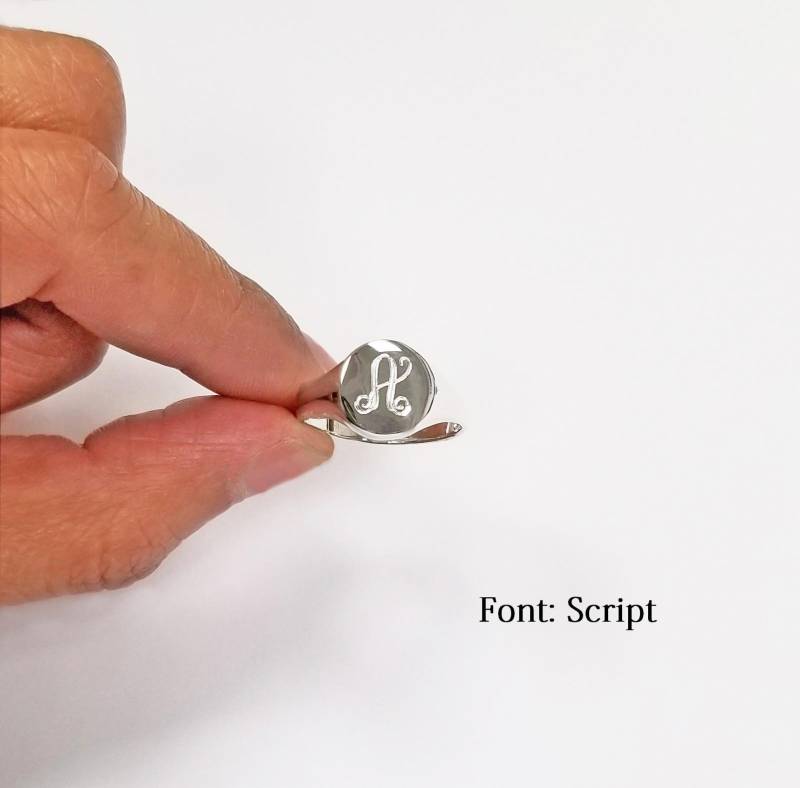 Baby Siegelring Aus Sterlingsilber Personalisierter Monogrammring von ErinSilverCraft