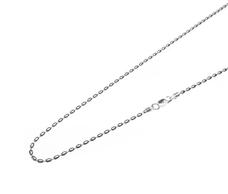 sterling Silber Oval Reis Perle 2.3 Mm Kette Halskette Italienisch 925 von ErinSilverCraft