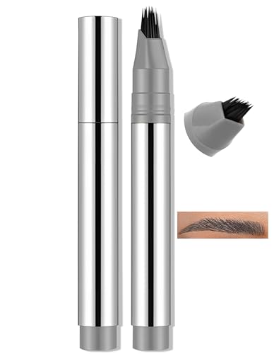 Erinde Schwarz Microblading Augenbrauenstift, Langanhaltend, Wasserfest und Wischfest Eyebrow Pencil, Natürliche und Definierte Augenbrauen, mit Mikroverzweigtem Applikator #01 von Erinde