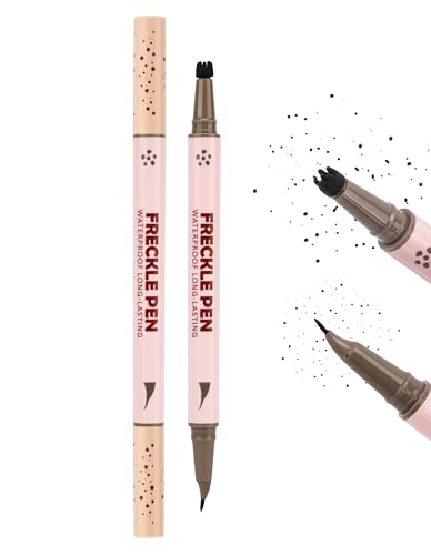Erinde 2 in 1 Dual Ended Sommersprossen Stift & Sommersprossen Stempel, Wasserfester und Langlebig Freckle Stamp, mit Präziser 15° Spitze, Natürliche Flüssiger Realistischer Freckle Tattoo Stift #04 von Erinde
