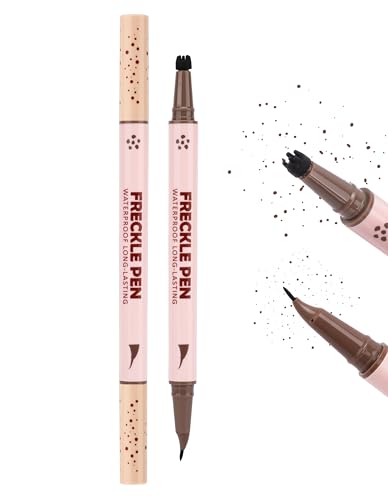 Erinde 2 in 1 Dual Ended Sommersprossen Stift & Sommersprossen Stempel, Wasserfester und Langlebig Freckle Stamp, mit Präziser 15° Spitze, Natürliche Flüssiger Realistischer Freckle Tattoo Stift #03 von Erinde