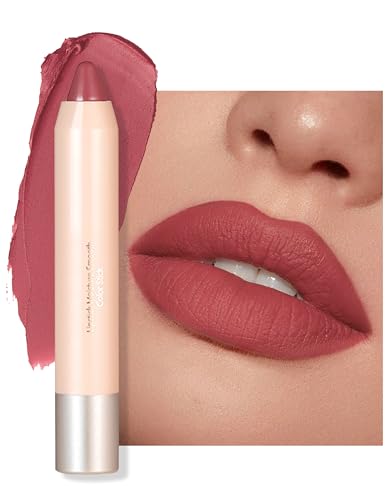Erinde 2 in 1 Lippenstift und Rouge, Nudetöne Lippenstift 24 Stunden Halt, Matte Long Lasting Lipstick, Wasserfester Pflegender Lippen Stift Lipgloss, Feuchtigkeitsspendend Tinted Lip Balm #01 von Erinde