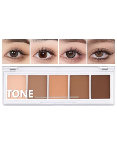 Erinde Matt Lidschatten Palette 5 Farben, Matt Eyeshadow, Hochpigmentiert und Langanhaltend, Natürliche Brauntöne, Samtige Textur, Leicht zu Verblenden, Ideal für Alltag, Arbeit und Reisen #01 von Erinde