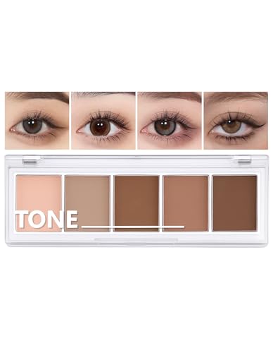 Erinde Lidschatten Palette 5 Farben, Matt Eyeshadow, Hochpigmentiert und Langanhaltend, Natürliche Brauntöne, Samtige Textur, Leicht zu Verblenden, Ideal für Alltag, Arbeit und Reisen #02 von Erinde