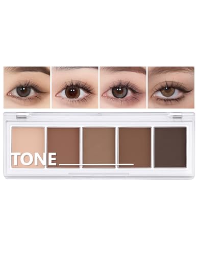 Erinde Matt Lidschatten Palette 5 Farben, Matt Eyeshadow, Hochpigmentiert und Langanhaltend, Natürliche Brauntöne, Samtige Textur, Leicht zu Verblenden, Ideal für Alltag, Arbeit und Reisen #06 von Erinde
