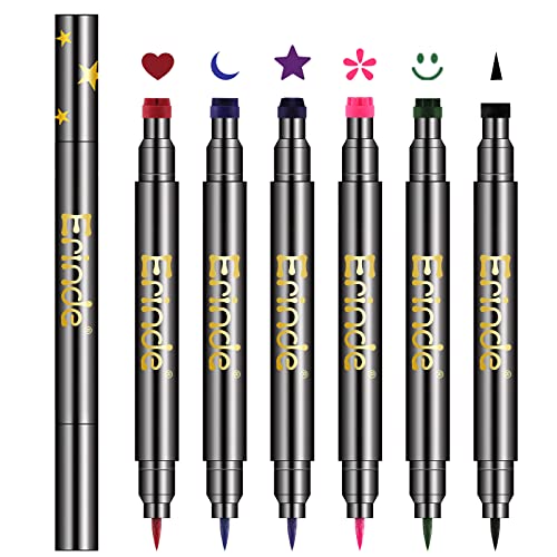 Erinde 6 Colors Liquid Eyeliner Set, Colorful Eye Liner Stick, Long Lasting Glow Eyeliner von Erinde