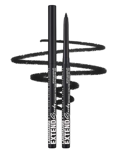 Erinde Schwarz Eyeliner Wasserfest, Long Lasting & Waterproof Eye Liner Pen, Matt Black Drehstift Kajalstift, Creamy Llidstrich Stift von Erinde