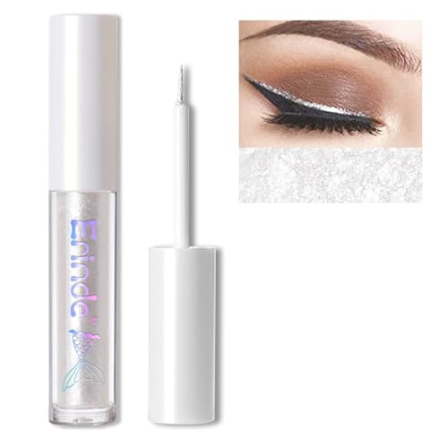 Erinde Liquid Glitter Eyeliner, Flüssiger Metallic Eyeliner Pen, Diamond Shimmer Eyeshadow Liner, Highly Pigmented & Wasserdicht Coloured Eye Liner Pencil, Starry Sequins Mermaid Augen Makeup von Erinde