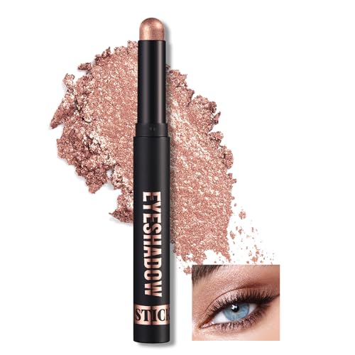 Erinde Cream Lidschatten Stift, Glitzer Metallic Lidschattenstift, Schimmer Eyeshadow Crayon Stick, Wasserfest Perlglanz Eyeliner Pencil, Long Lasting Eye Makeup Highlighter Stick von Erinde