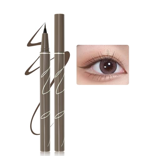 Erinde Gray Brown Liquid Eyeliner - High Precision, Flüssiger Grau Ink Eyelinerstift, Professional Wasserfest Eyeliner Pen, Langanhaltend Eye Liner Stift, Schnelltrocknende Koreanisch Augen Makeup von Erinde