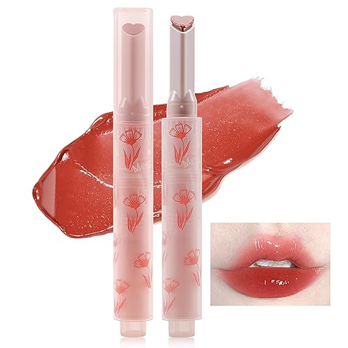 Erinde Jelly Lipstick, Tinted Glasting Melting Balm, Heart Shape Lip Gloss Lip Stain, Long Lasting Moisturizing, High Pigmented, Plumping Lip Makeup 04# Bale Popo von Erinde