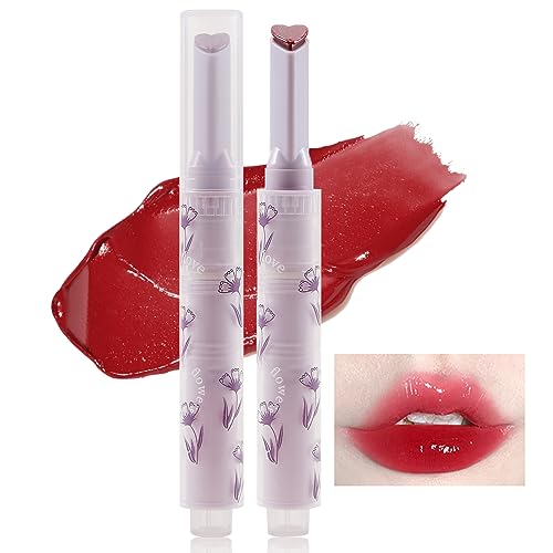 Erinde Jelly Lipstick, Tinted Glasting Melting Balm, Heart Shape Lip Gloss Lip Stain, Long Lasting Moisturizing, High Pigmented, Plumping Lip Makeup 06# Rose Tea von Erinde