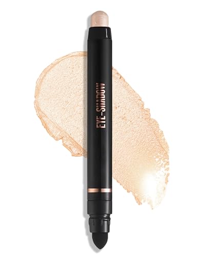 Erinde Sand Gold Lidschatten Stift, Glitzer Creme Eyeshadow Stick, Langanhaltend & Wasserfest Lidschattenstift, Hochpigment Metallic Shimmer Augen Makeup Pen #02 von Erinde