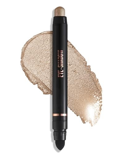 Erinde Dunkelbraun Lidschatten Stift, Glitzer Creme Eyeshadow Stick, Langanhaltend & Wasserfest Lidschattenstift, Hochpigment Metallic Shimmer Augen Makeup Pen #08 von Erinde