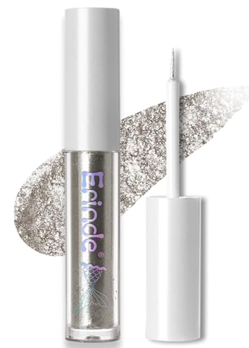 Erinde Liquid Glitter Eyeliner, Flüssiger Metallic Eyeliner Pen, Diamond Shimmer Eyeshadow Liner, Highly Pigmented & Wasserdicht Coloured Eye Liner Pencil, Starry Sequins Mermaid Augen Makeup von Erinde