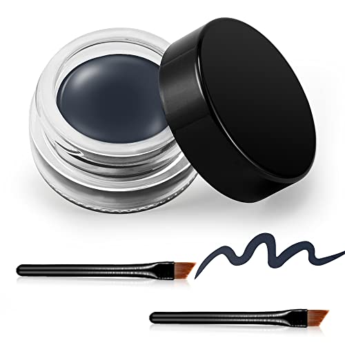 Erinde Schwarzer Gel-Eyeliner, wasserfestes, langanhaltendes Creme-Eyeliner-Gel, hochintensive Pigmente, wischfestes Eyeliner-Make-up, wasserfester Eyeliner 08# dunkelgrau von Erinde