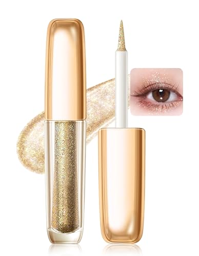 Erinde Glitter Liquid Lidschatten, Mit Feinem Glitzer, 2 in 1 Flüssiger Eyeshadow & Eyeliner, Langanhaltend & Wasserfest, Schnelltrocknend und Wischfest, Vegan & Tierversuchsfrei, Für Jeden Anlass #05 von Erinde