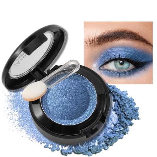 Erinde Blau Glitzer Lidschatten Palette, Matte Glitter Eyeshadow Palette, Wasserfest Metallic Lidschattenpalette, Pressed Powder & Long Lasting Eye Makeup with a Applikator Erinde Blau Glitzer Lidschatten Palette, Matte Glitter Eyeshadow Palette, Wasserfest Metallic Lidschattenpalette, Pressed Powder & Long Lasting Eye Makeup with a Applikator von Erinde