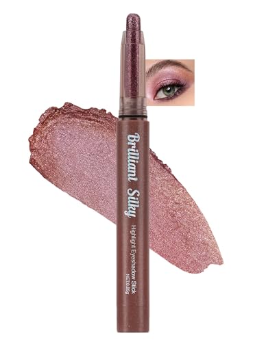 Erinde Glitzer Eyeshadow Stick, Langanhaltend Lidschattenstift, Cremige Textur, Hohe Deckkraft, Leicht zu Verblenden, Schimmernder Perlenglanz für Eyeliner & Highlight Effekte #03 von Erinde